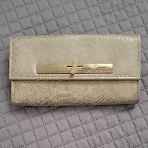 Elegant Cream Clutch Wallet by Enzo Angiolini